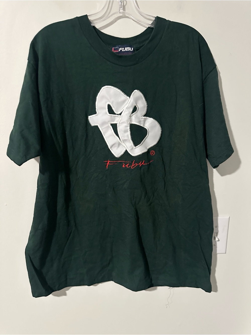 FUBU The Collection Green Y2K Logo’d Men’s T-Shirt XL